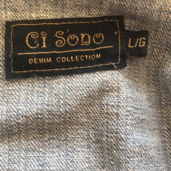 💋4/20 Denim and lace jean vest 1990’s style - Picture 5 of 7